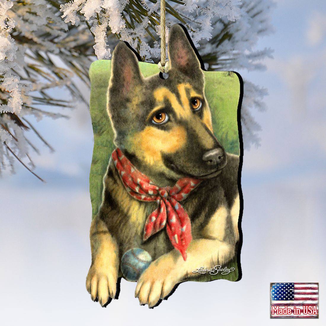 5 x 5.5 in. Spring Training Wooden Pets Ornaments - Set of 2