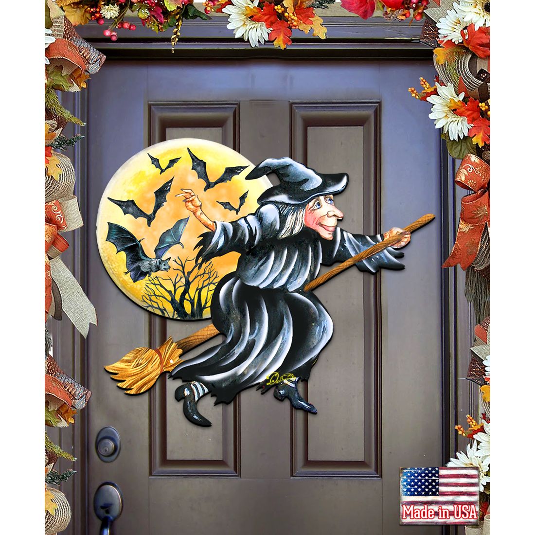 24 x 18 in. Witch Halloween Door Decor