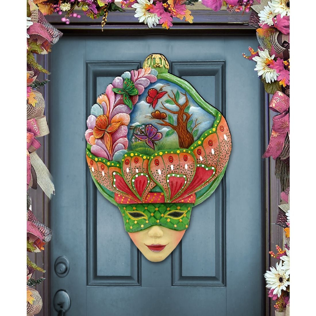 24 x 18 in. Butterfly Mask Halloween Door Decor