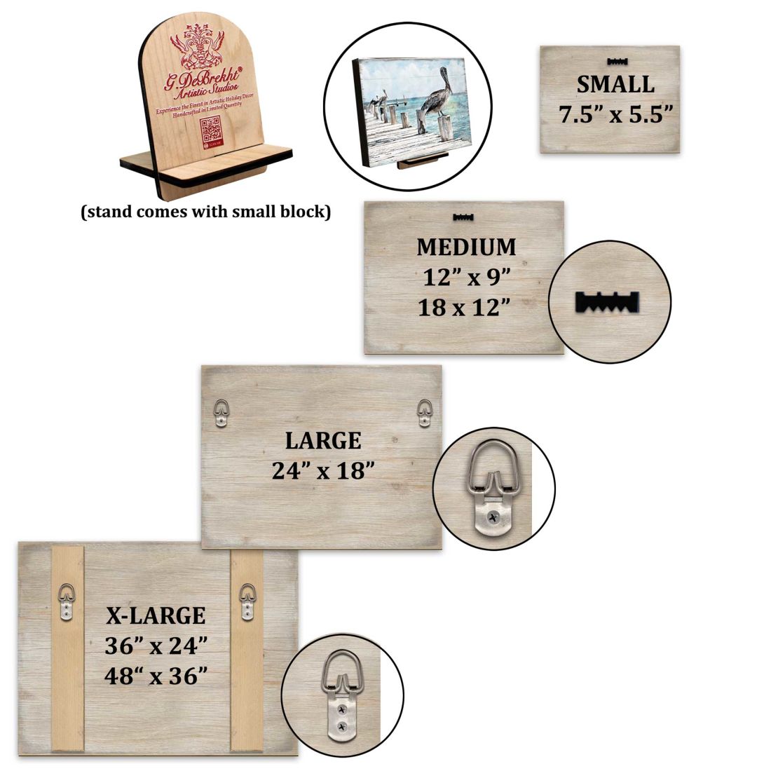 American Patriotic Star Shaped Wall Block - Set of 4