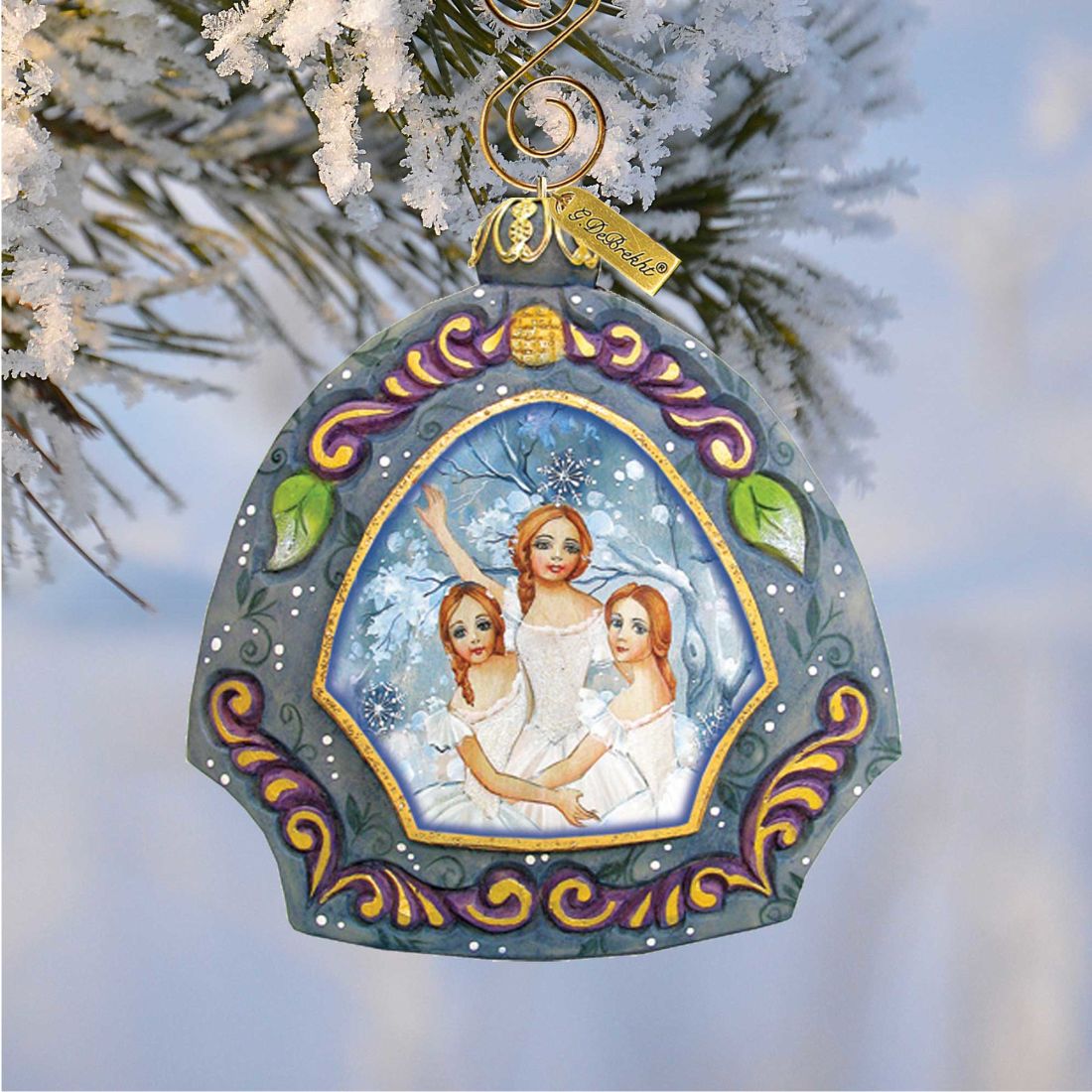 6102831 3 x 3.5 in. Nutcrackers Fairies Sculpted Hand-Painted Christmas Ornaments
