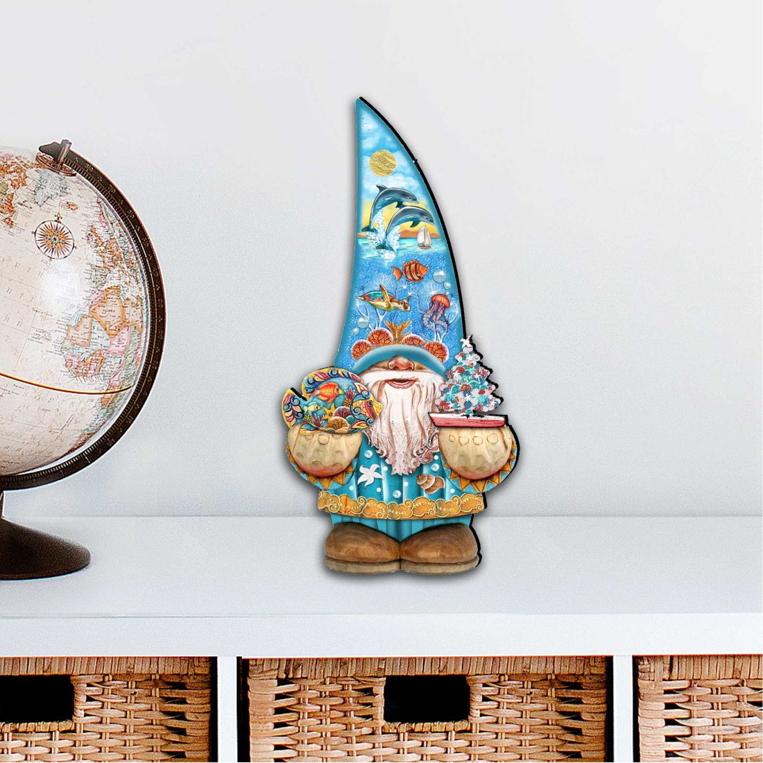 12 x 9 in. Coastal Dwarf Coastal Outdoor Decor Large Ornaments