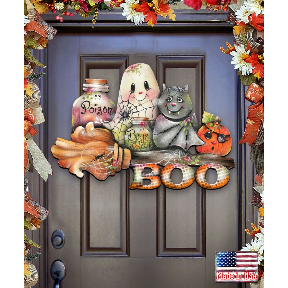 24 x 18 in. Brunhildas Broom Halloween Door Decor