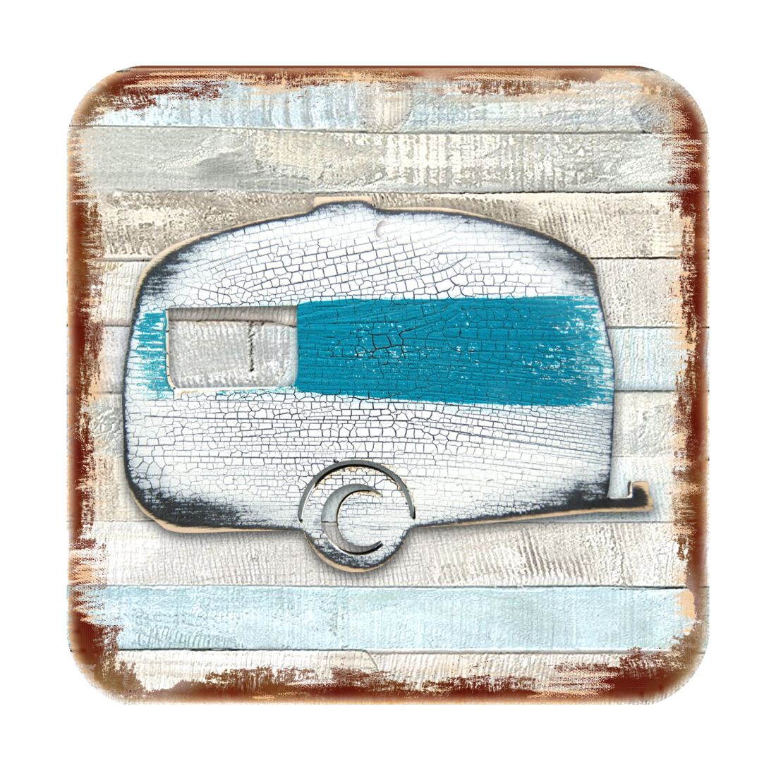 Picture of Nature Wonders 8198431-9C-S4 4 x 4 in. Woodsy Camper Wooden Cork Coasters Gift - Set of 4