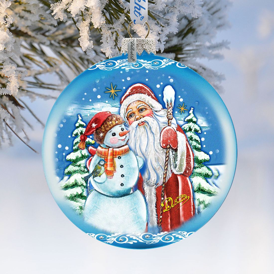 73888 5 x 5.5 in. Christmas Workshop Glass Ornaments