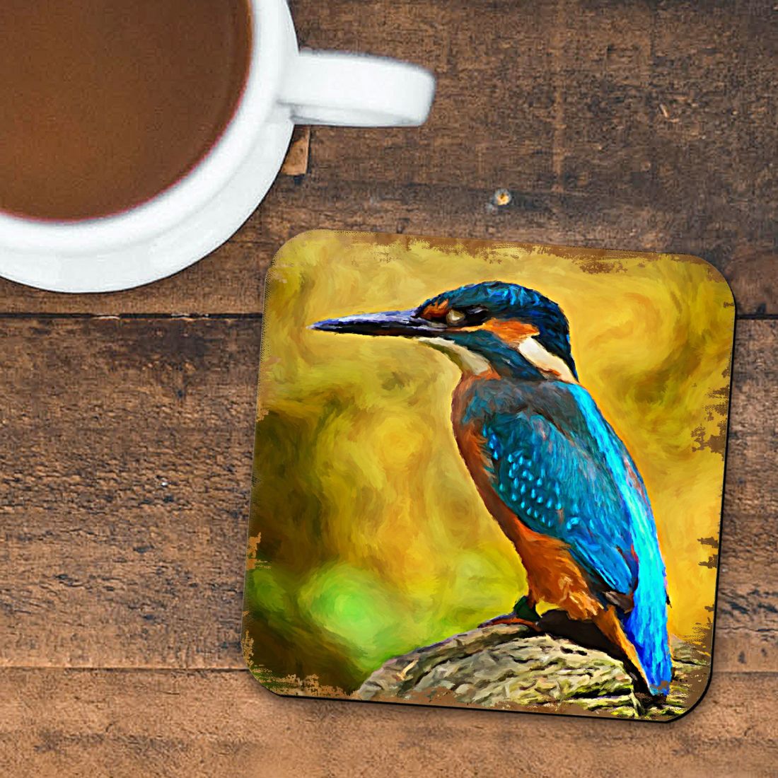 Picture of Nature Wonders 95298C-S4 4 x 4 in. Bird Wooden Cork Coasters Gift - Set of 4