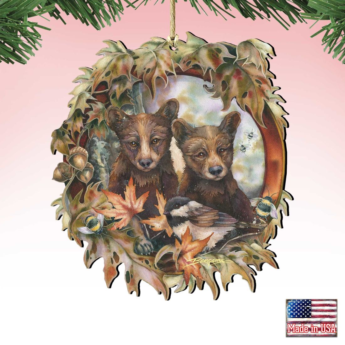 Holiday Shaped Ornament Set of 2 -  Designocracy, 8591850-JB-S2