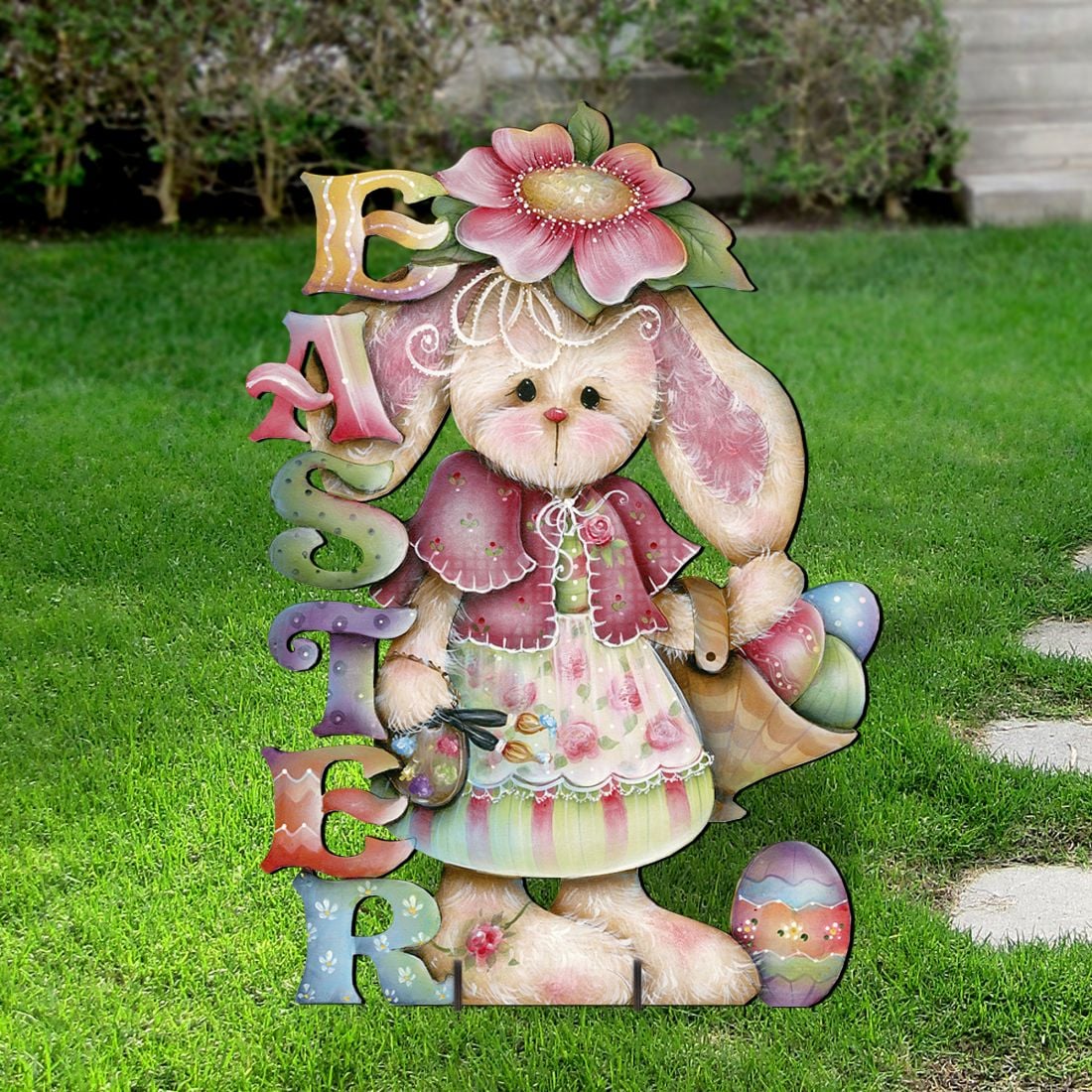 32 x 23 in. Bunny Easter Yard Sign Decor