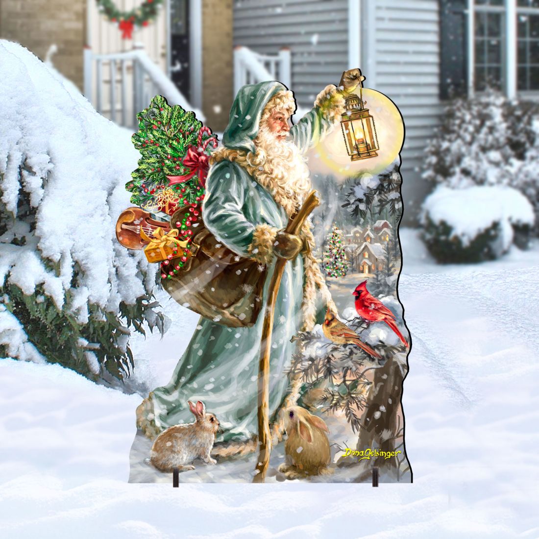 32 x 23 in. Saint Nicholas Christmas Outdoor Decor