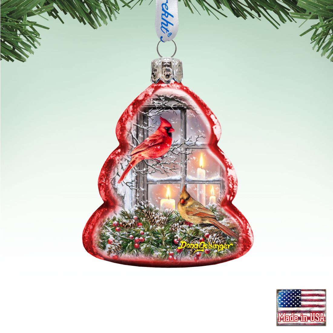 3 x 2 in. Together for Christmas Mercury Glass Ornaments