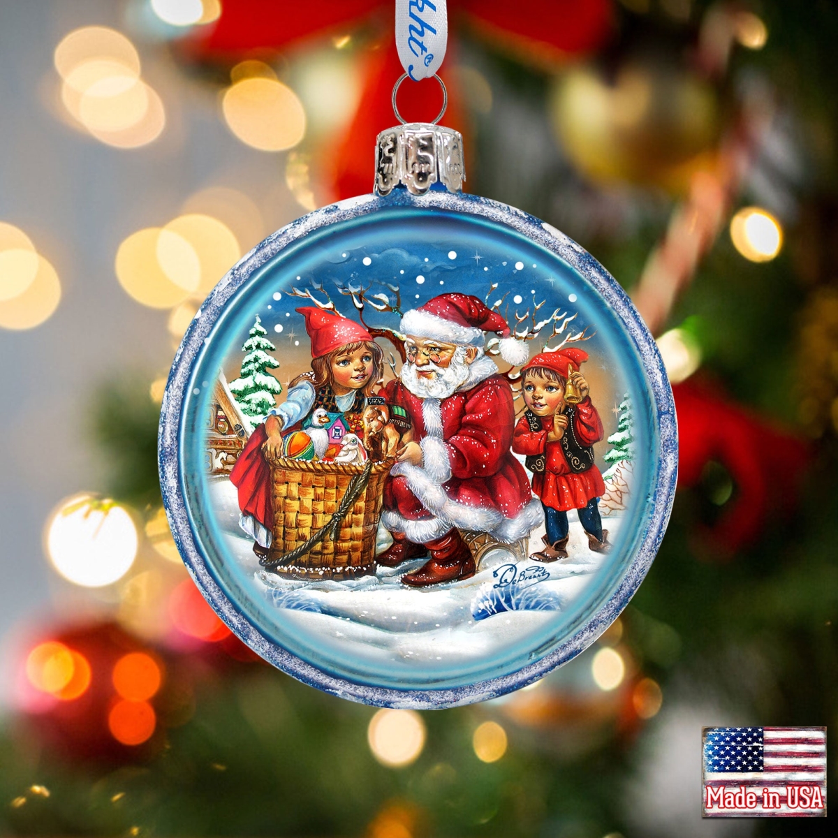 Picture of G.DeBrekht 73367C 3 x 3.5 in. Christmas Tale Glass Ornaments