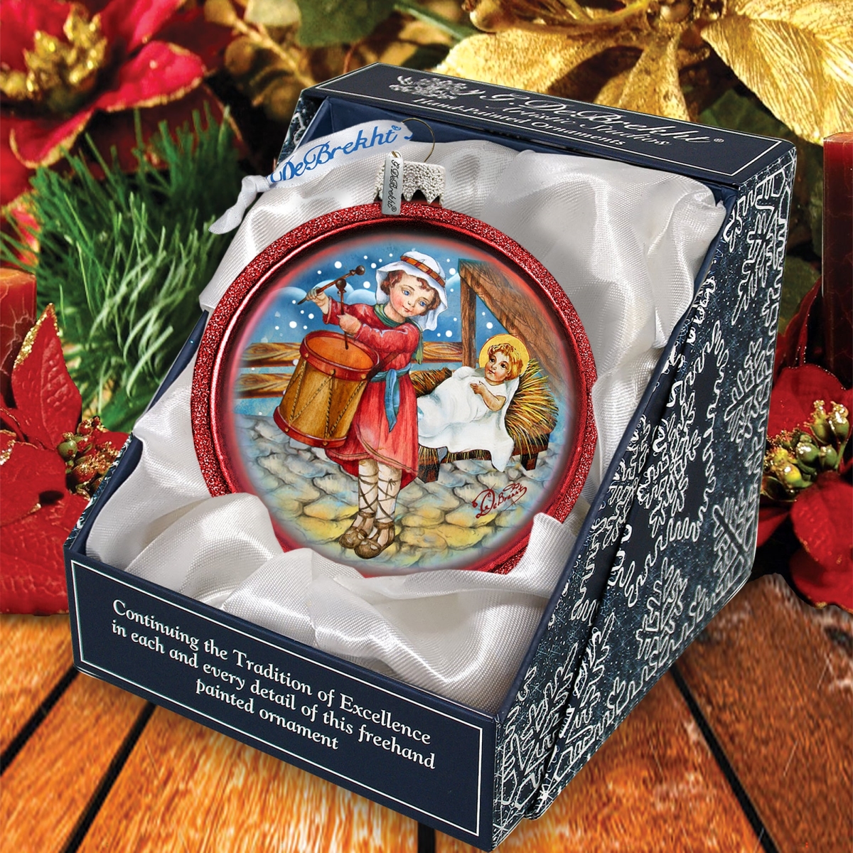 73531C 3 x 3.5 in. Drummer Boy Egg Glass Ornaments