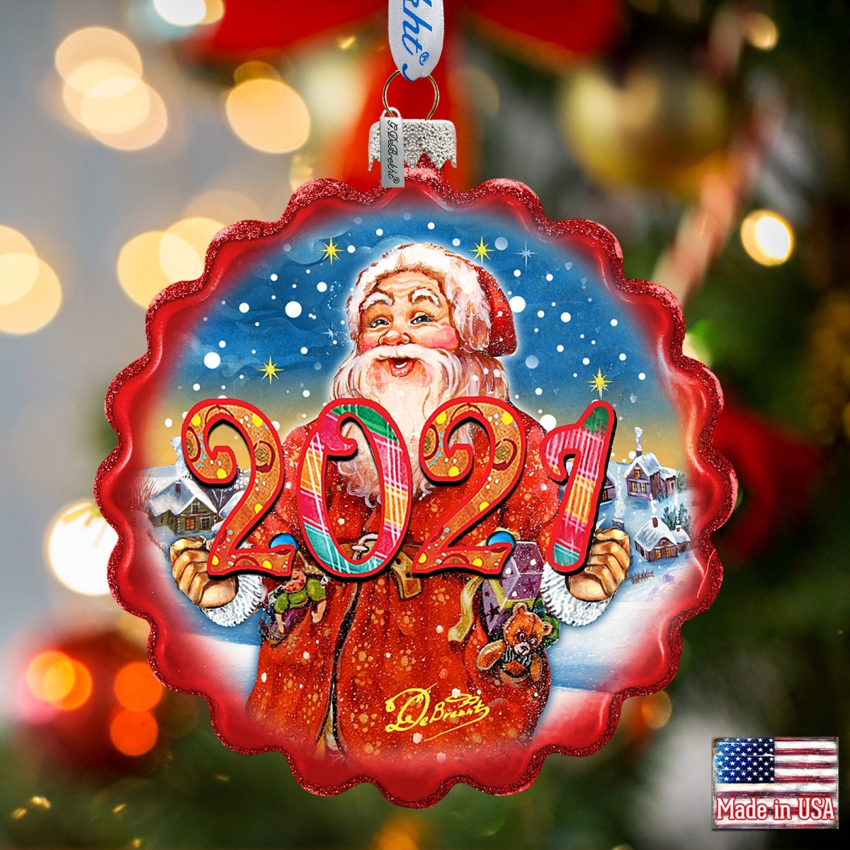 4 x 3 in. 2023 Dated Christmas Tree Drop Mercury Christmas Glass Ornaments -  Instrumento, IN3504556