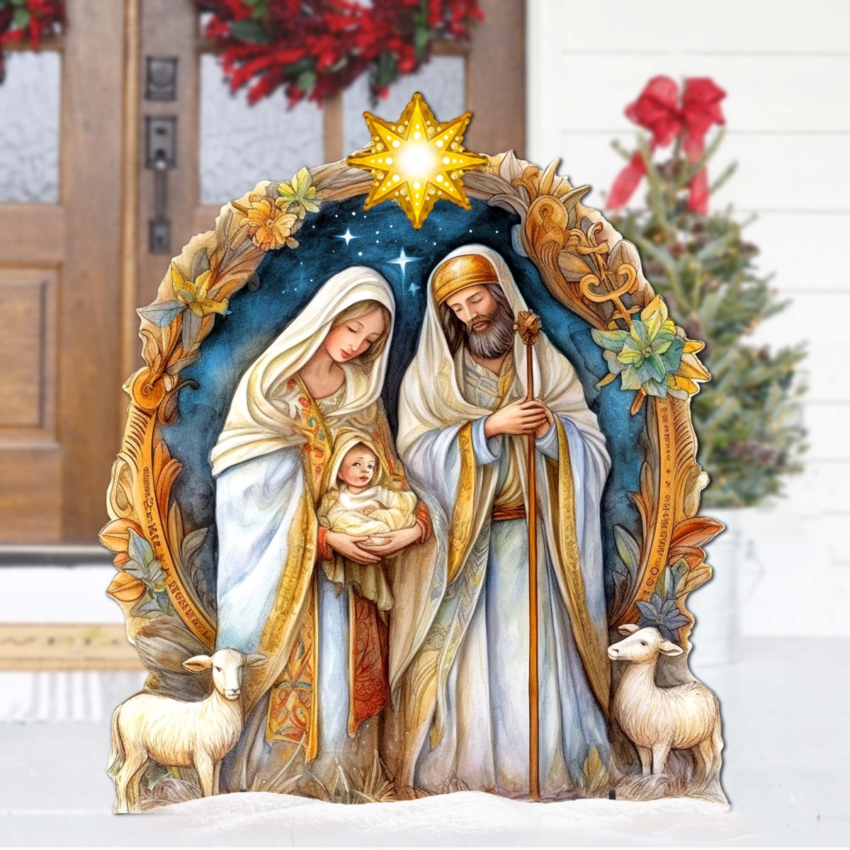 32 x 28 in. Nostalgic Nativity Scene Outdoor Holiday Decor