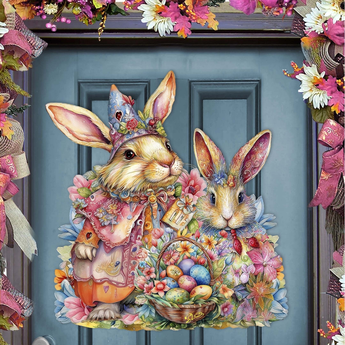 8652768H Easter Sweet Couple Holiday Door Decor by  - Easter Spring Decor
