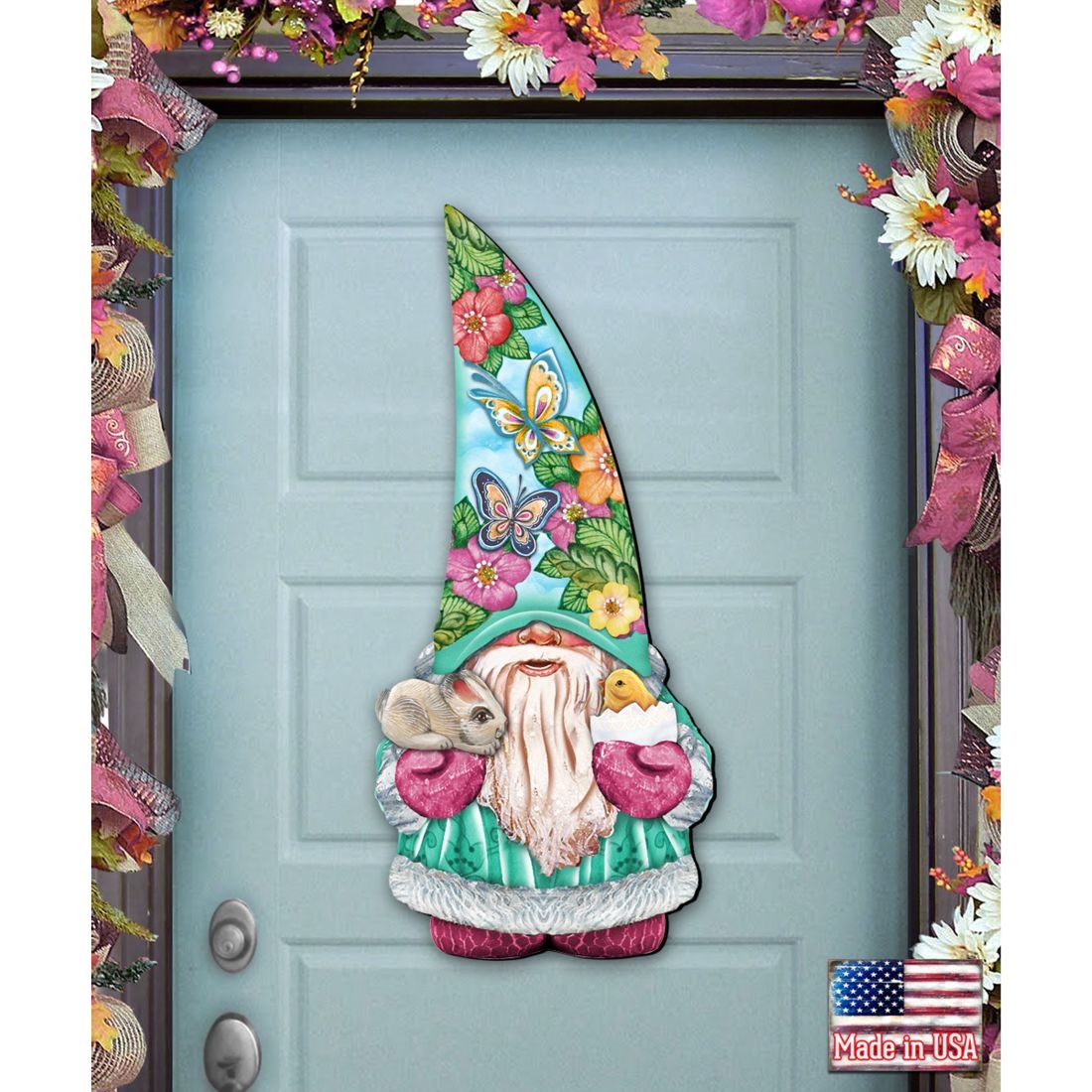 8611011H Spring Gnome Easter Door Decor by  - Easter Spring Decor