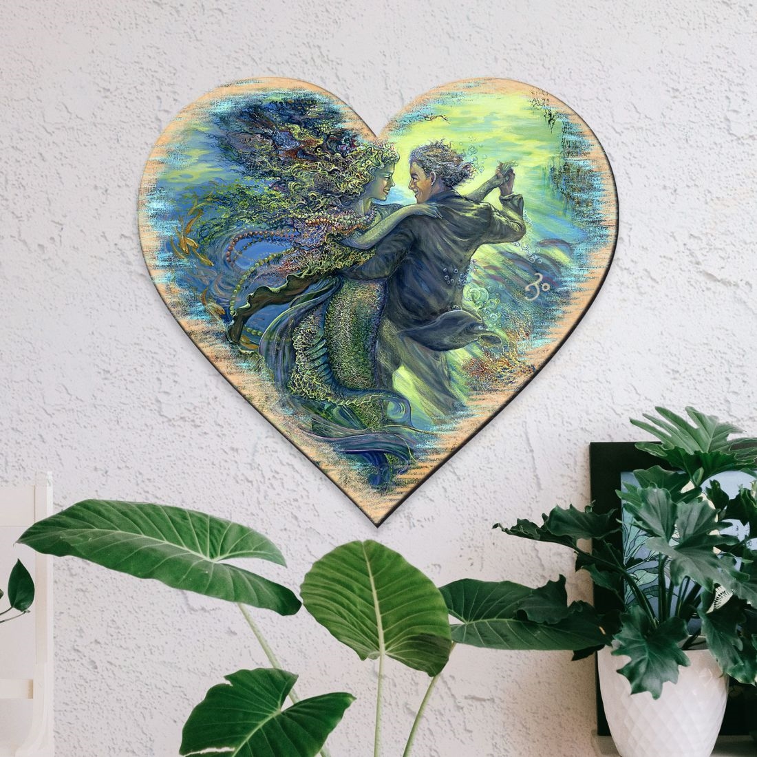 8472111H-JW For the Love of a Mermaid Wall Hanger by Josephine Wall - Coastal Sea-Life Decor