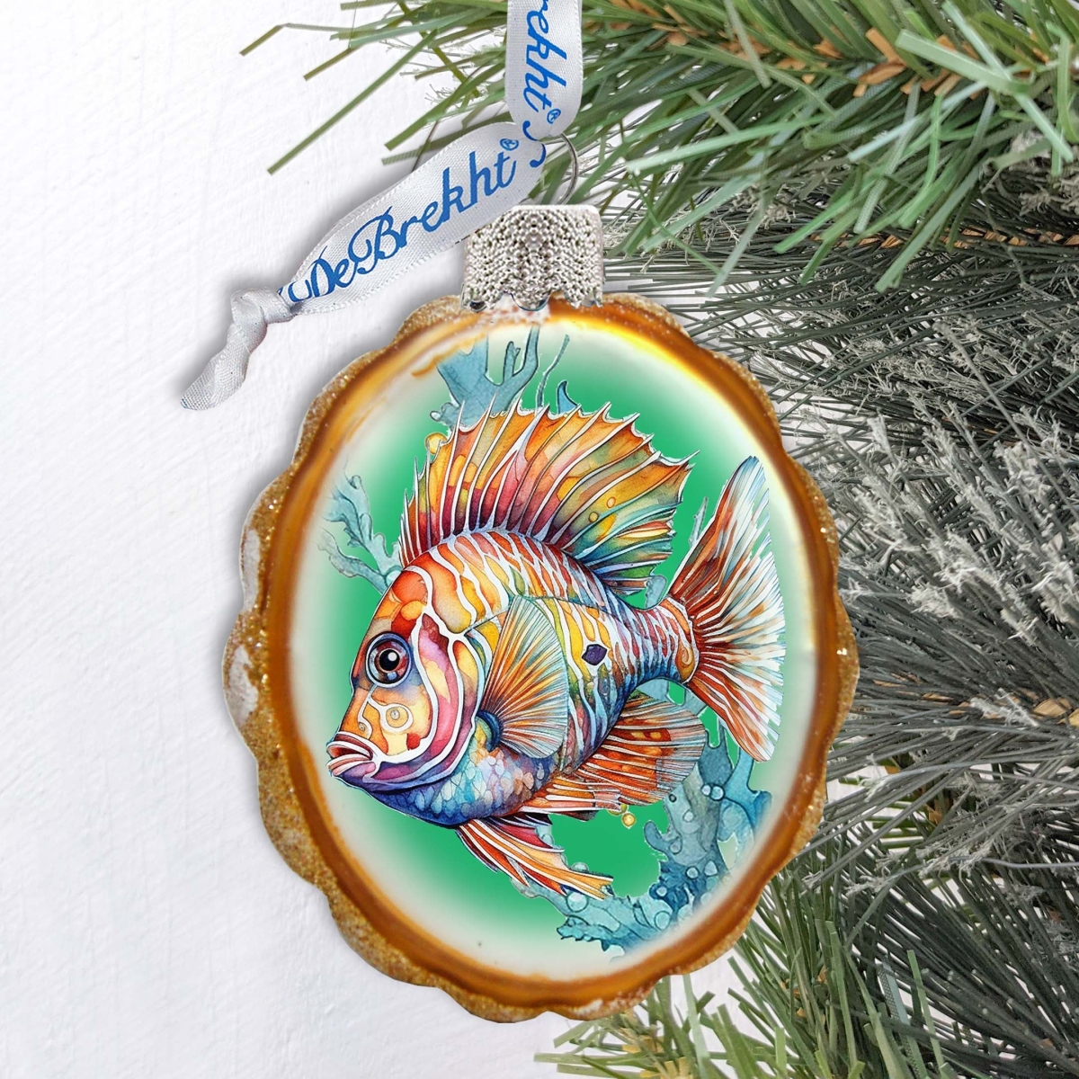 777407 Coastal Decorations - Tropical Fish Keepsake Glass Ornaments by  - Christmas Decor