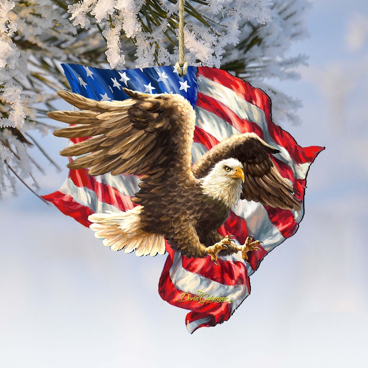 8461052-1432 Patriotic American Eagle Ornament by D. Gelsinger - Designocracy