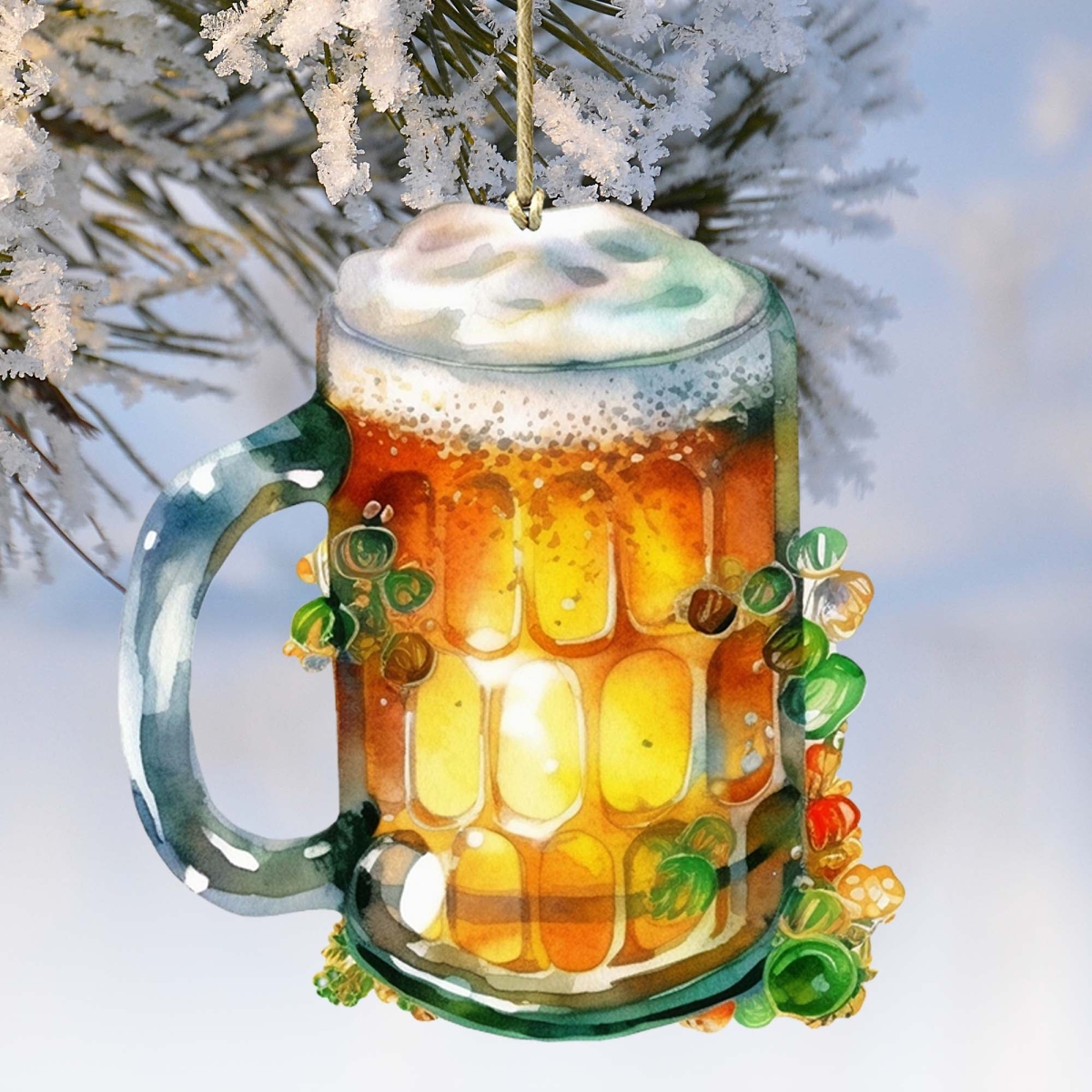 8652775 Irish Beer Mug Wooden Ornament by  Celtic St Patrick Decor