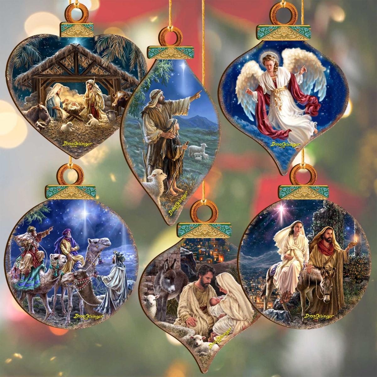 8610107-S6 The Nativity Story Ornaments Set of 6 by D. Gelsinger