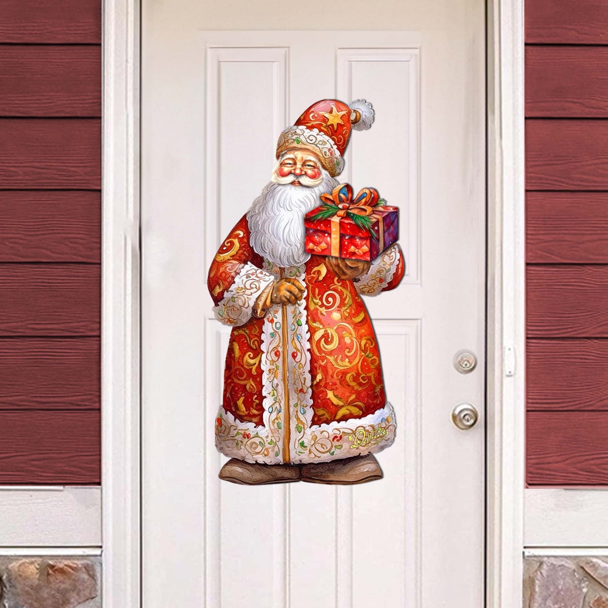 8691410H St. Nick's Gift Holiday Door Decor by  - Christmas Decor