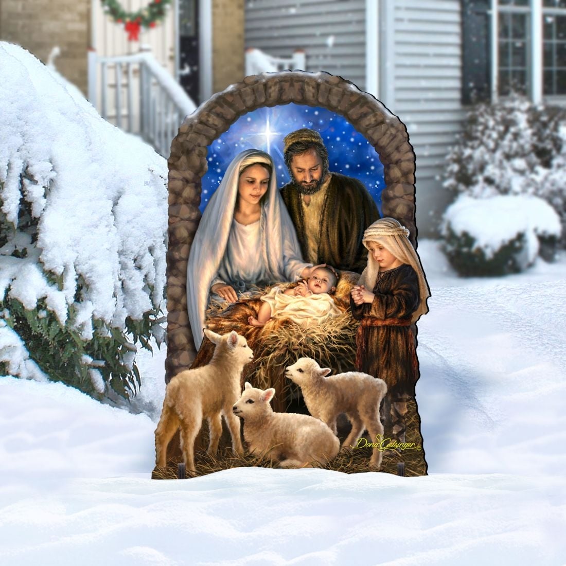 48' Miracle Nativity Outdoor Dcor by D. Gelsinger - Nativity Holiday Dcor