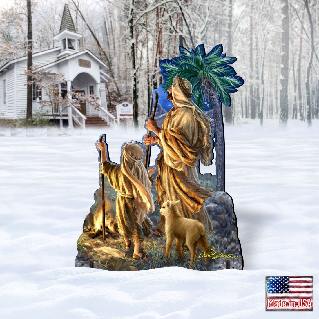 48' Shepherds Keeping Watch Nativity Outdoor Decor by D. Gelsinger