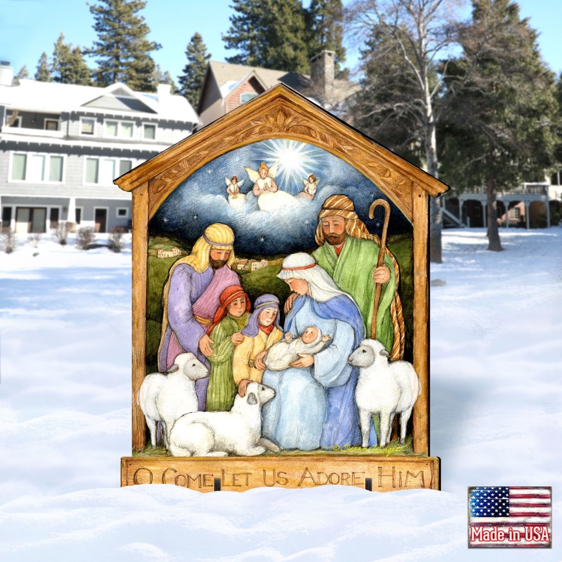 48' Holy Family Nativity Outdoor Decor by Susan Winget