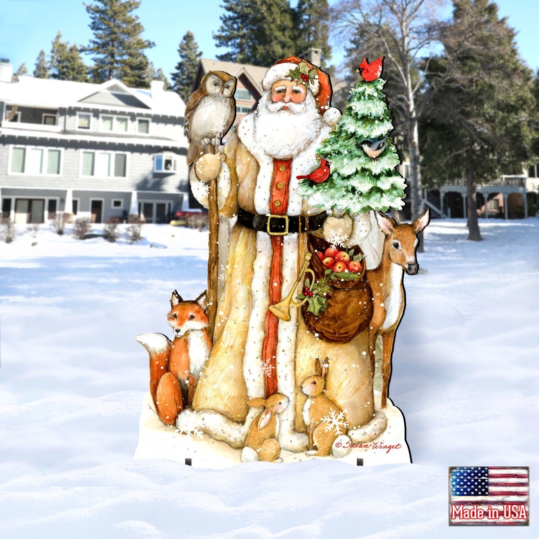 48' Ivory Santa Christmas Outdoor X-LG Dcor by S. Winget