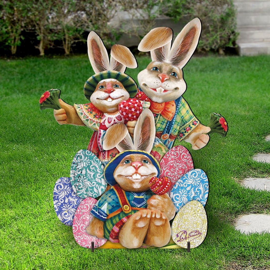 48' Drucker Easter Family Easter Yard Sign by  - Easter Spring Decor