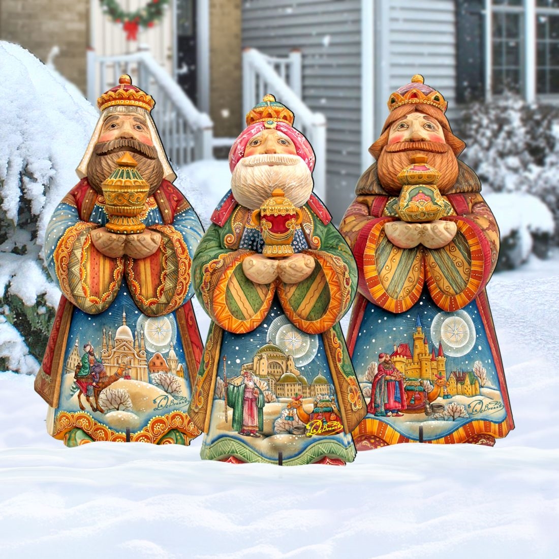 48' Three Kings Set Outdoor Nativity Set by  - Nativity Holiday Decor