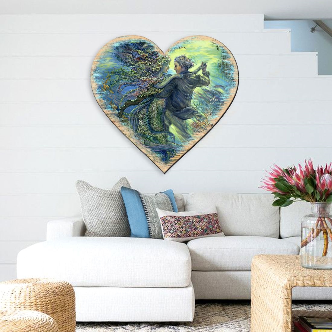 8472111F-JW For The Love of Mermaid Coastal Outdoor Decor by Josephine Wall - Coastal Sea-Life Decor