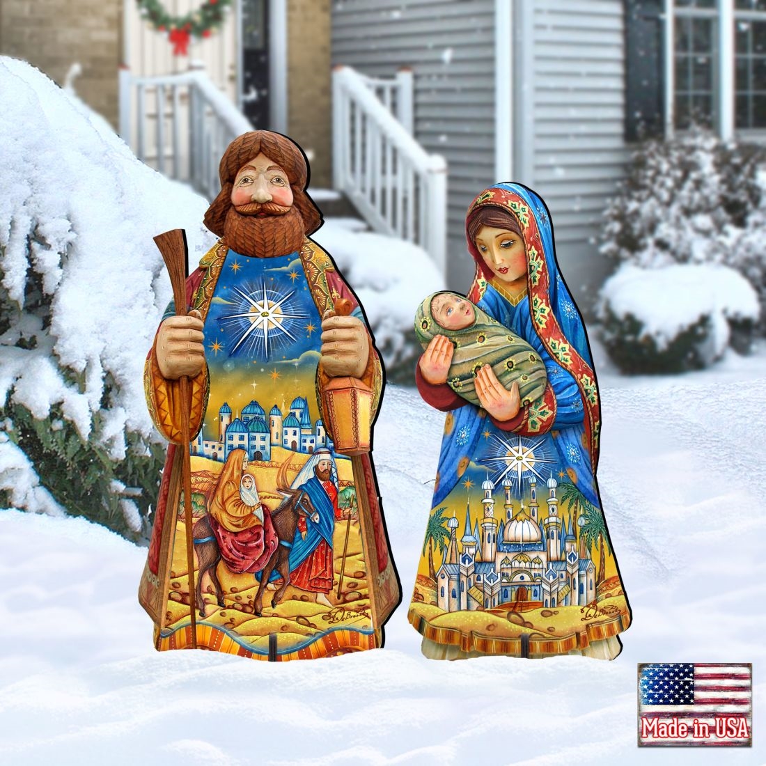 8152654F-S2 Night at Bethlehem Outdoor Nativity Set by  - Nativity Holiday Decor