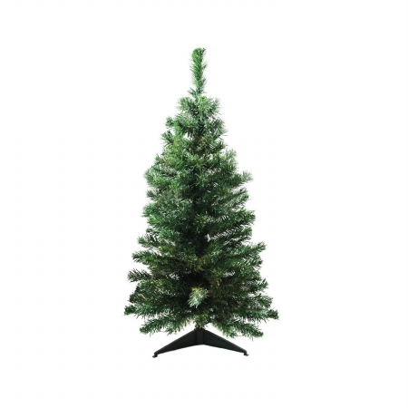 32283442 3 ft. x 18 in. Mixed Classic Pine Medium Artificial Christmas Tree, PVC & Plastic - Unlit