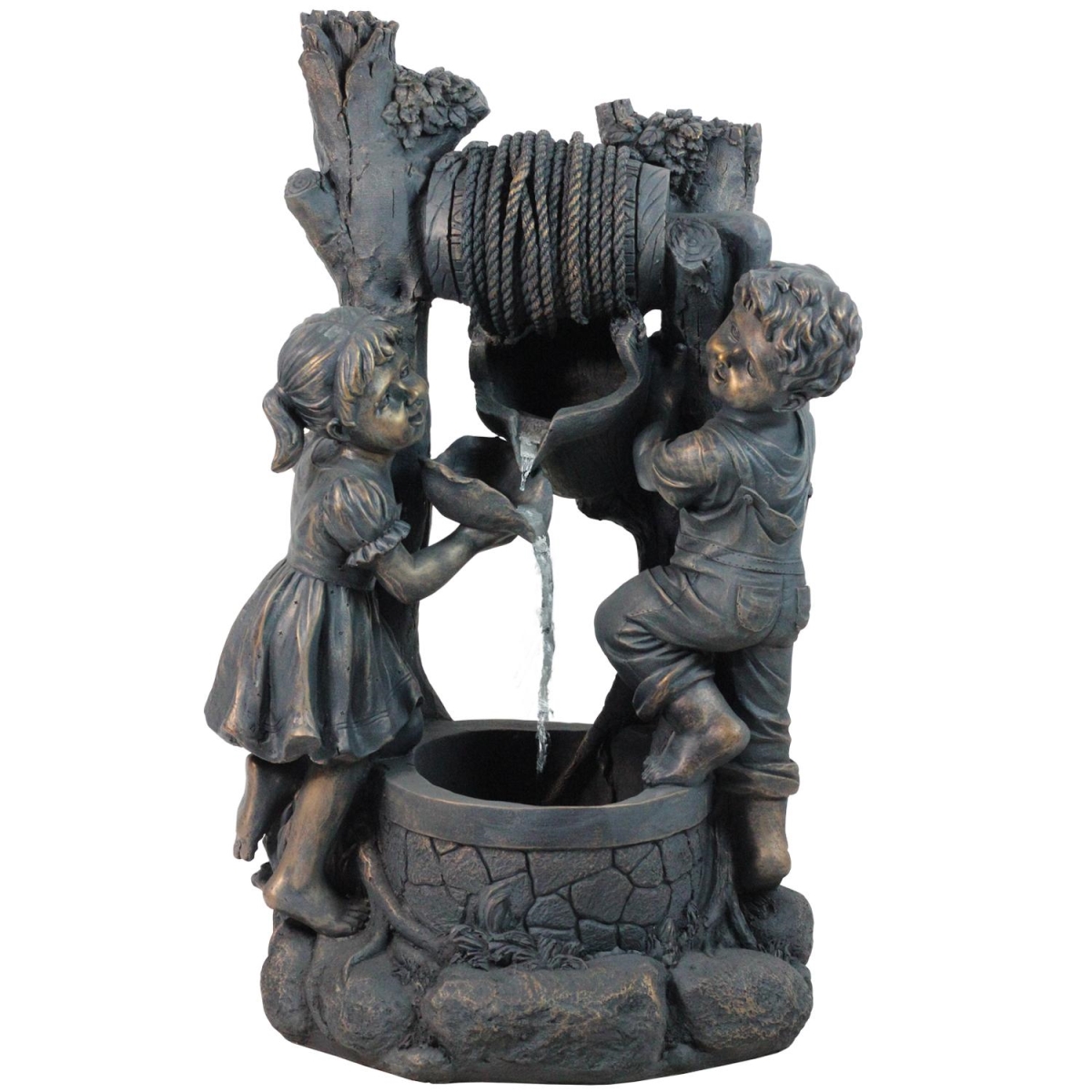 Picture of Northlight 32587916 30 in. Children at the Well Outdoor Patio Garden Water Fountain