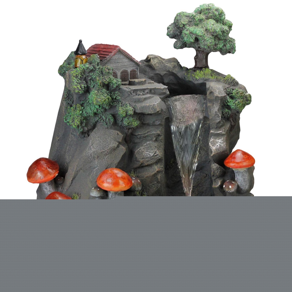 Picture of Northlight 32588772 24.5 in. Solar LED Lighted Mushrooms By Waterfall Outdoor Patio Garden Water Fountain