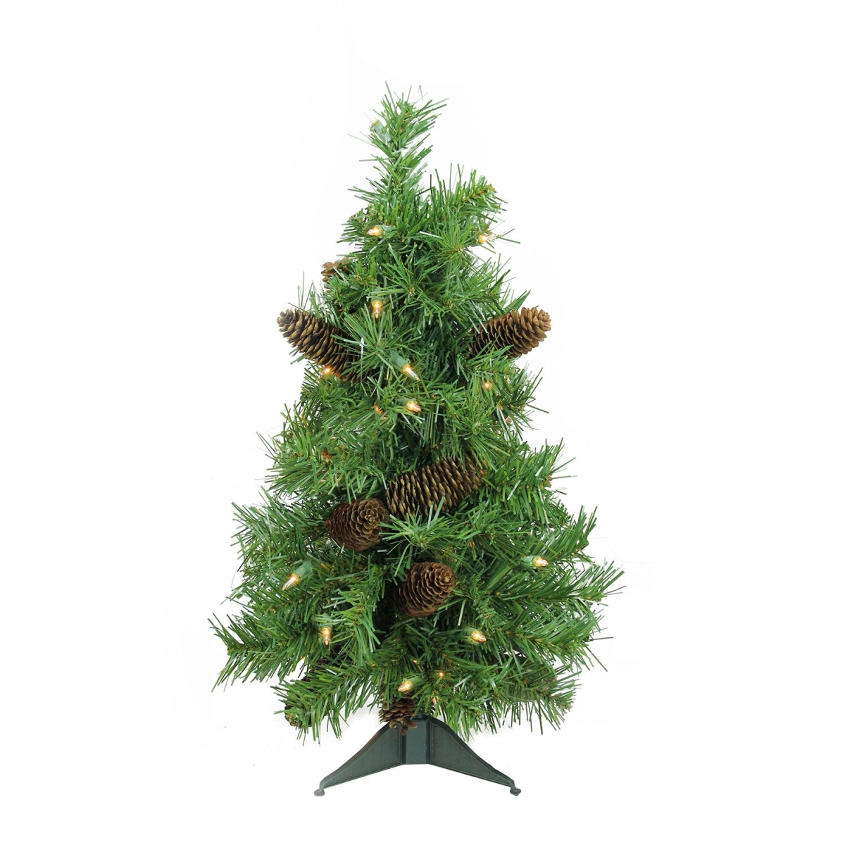 32266795 2 ft. x 15 in. Pre-Lit Dakota Red Pine Full Artificial Christmas Tree - Clear Lights