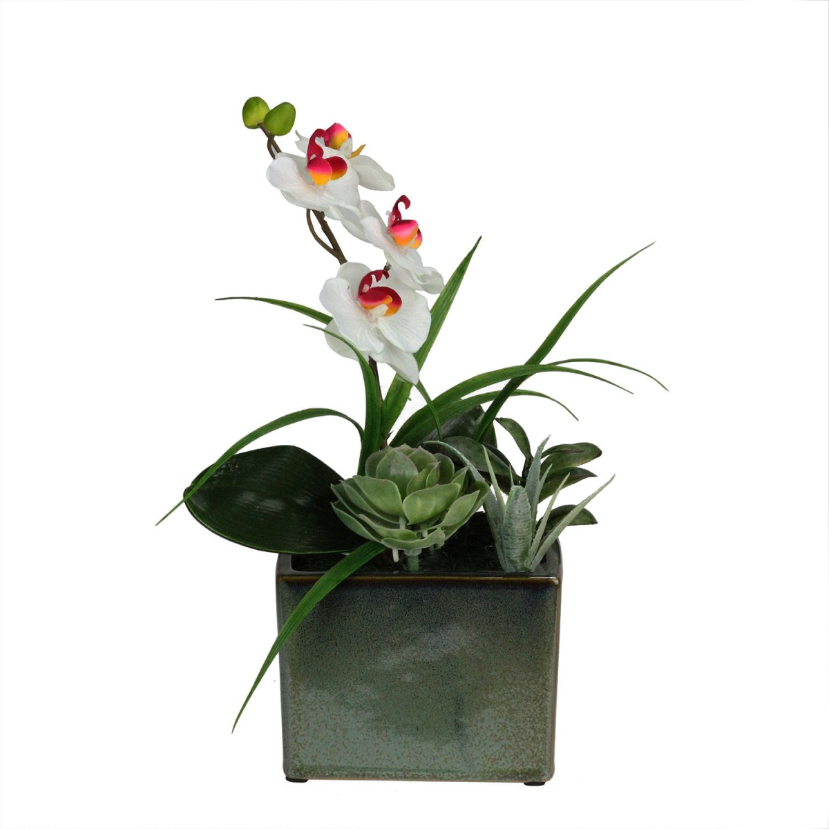 Picture of Northlight 32556426 12 in. Spring Time Easter Orchid & Succulents Artificial Floral Arrangement