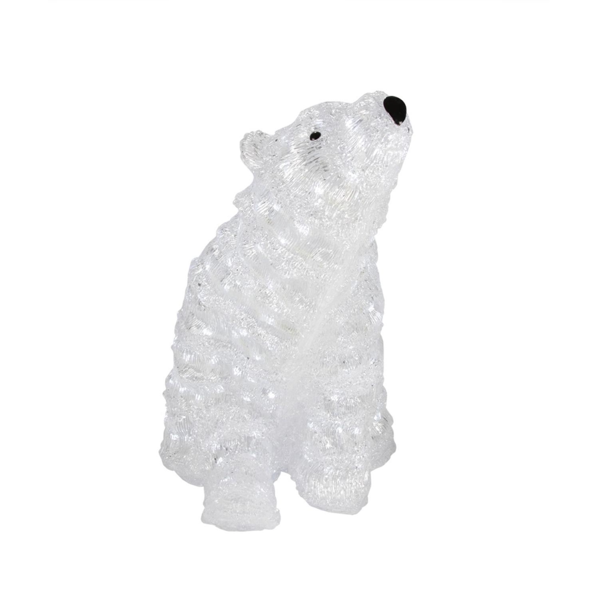 18 in. Lighted Commercial Grade Acrylic Polar Bear Christmas Display Decoration