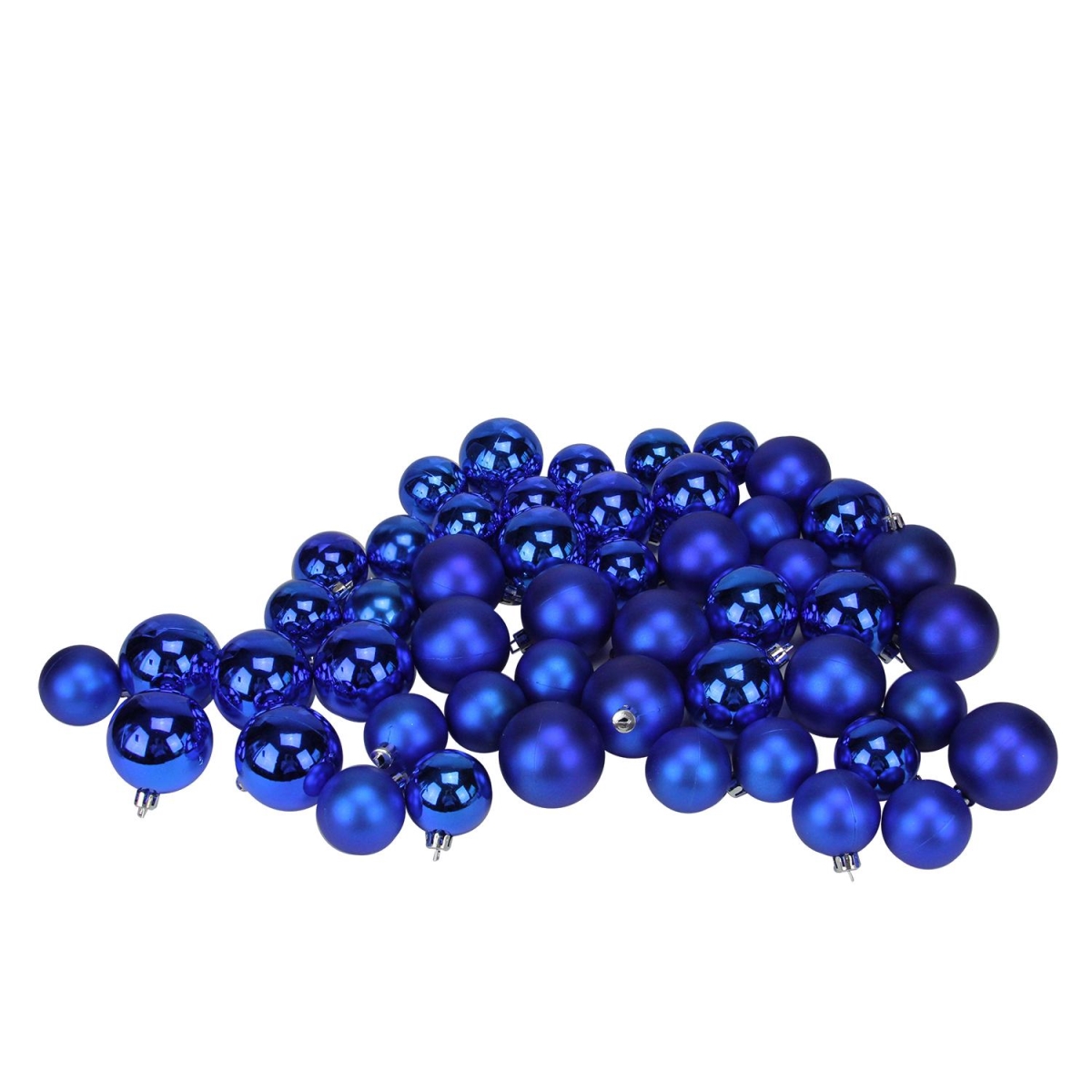 32282343 1.5-2 in. Shatterproof Christmas Ball Ornaments, Lavish Blue Shiny & Matte - 50 Piece -  NorthLight