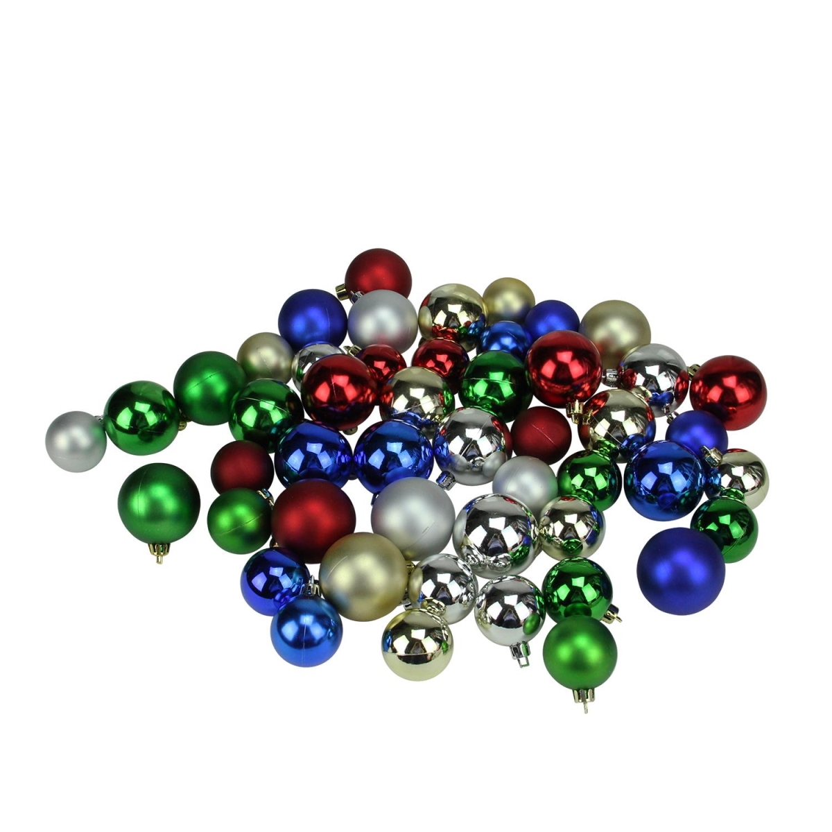 32282344 1.5-2 in. Shatterproof Christmas Ball Ornaments, Traditional Multi-Color Shiny & Matte - 50 Piece -  NorthLight