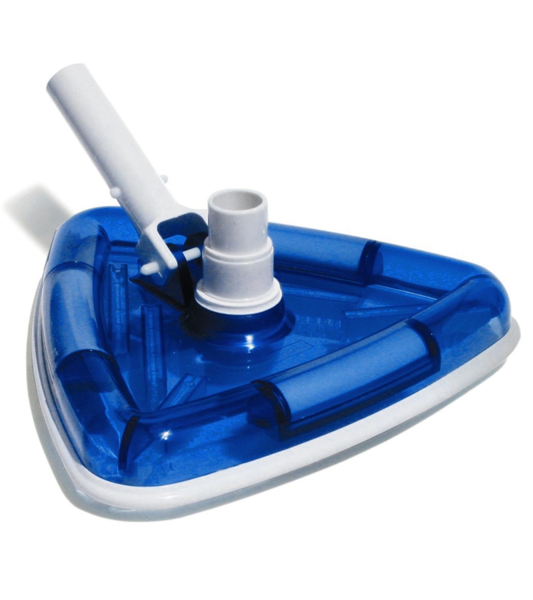 11 in. Deluxe Triangular Transparent Blue Weighted Vinyl Liner Swimming Pool Vacuum Head