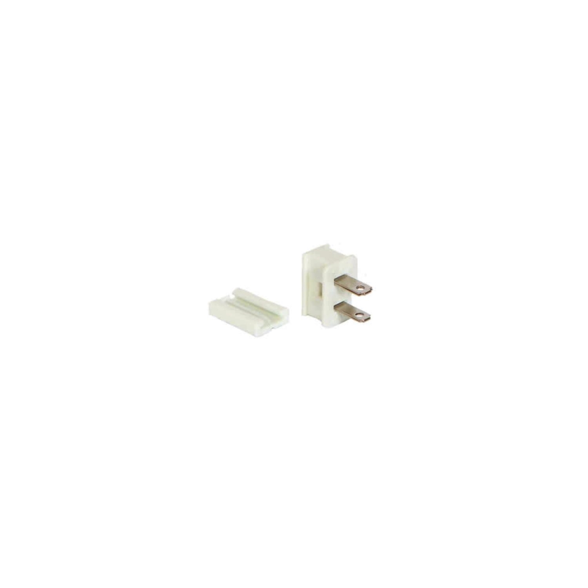 Picture of Vickerman 31751095 White Male Quick Zip Plug For SPT-1 18 Wire Gauge - 8 Amps