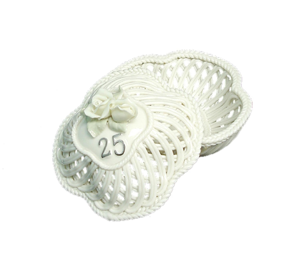 Picture of Roman 6237889 25th Wedding Anniversary to Have & To Hold Porcelain Trinket Basket