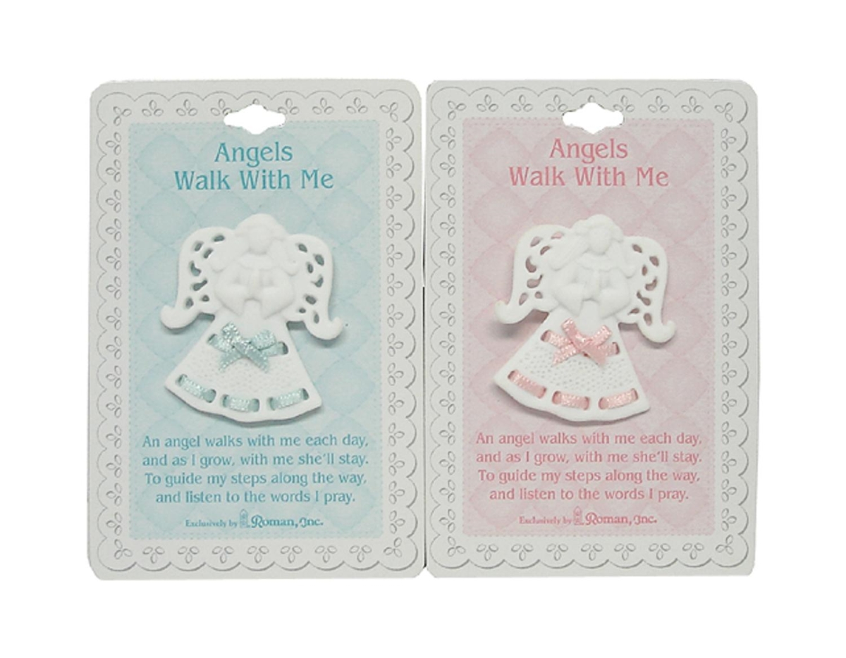 Picture of Roman 6395393 Club Angel Boy & Girl Porcelain 2 in. Pins, Pack of 24