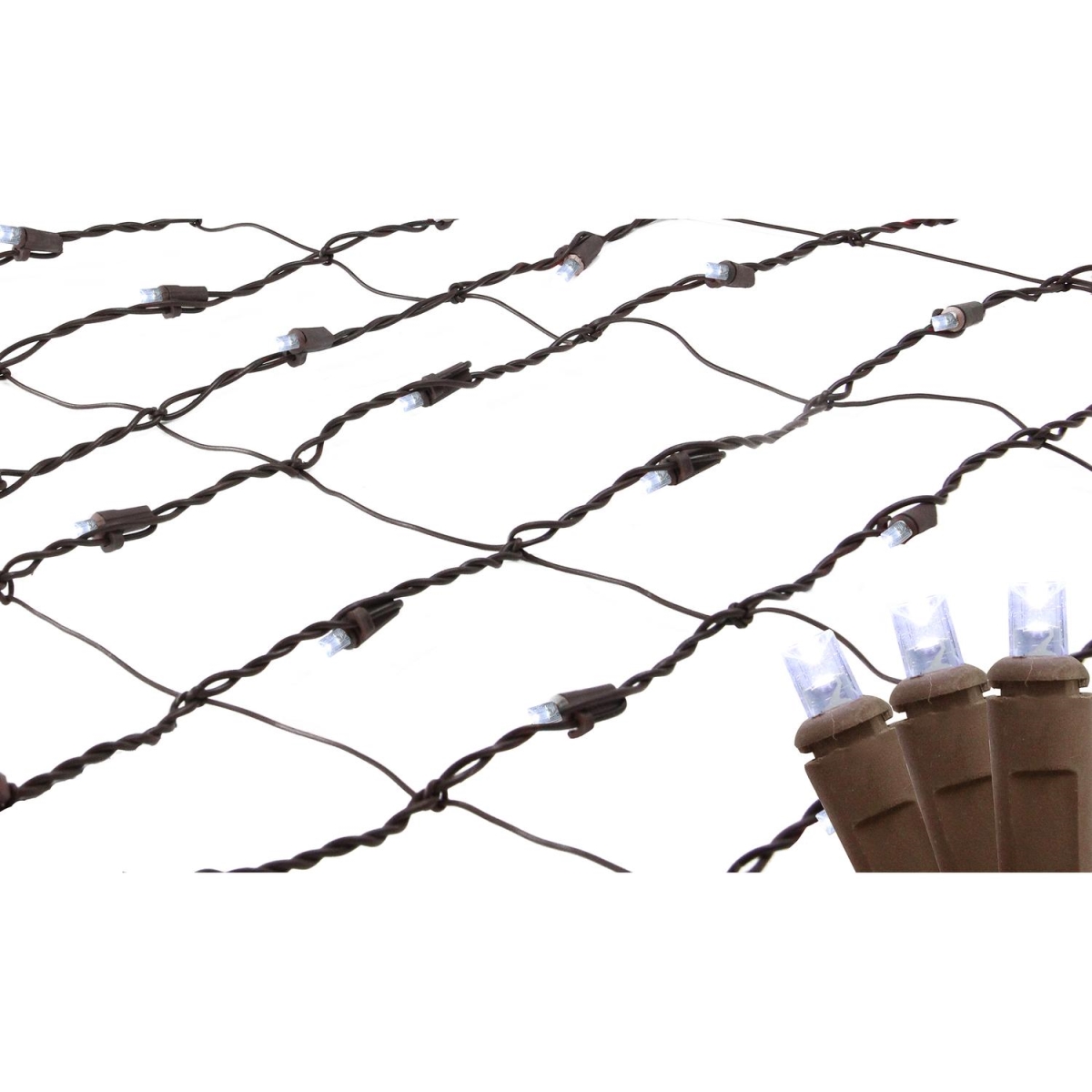 32604976 2 x 8 ft. Pure White LED Net Style Tree Trunk Wrap Brown Wire Christmas Light -  NorthLight