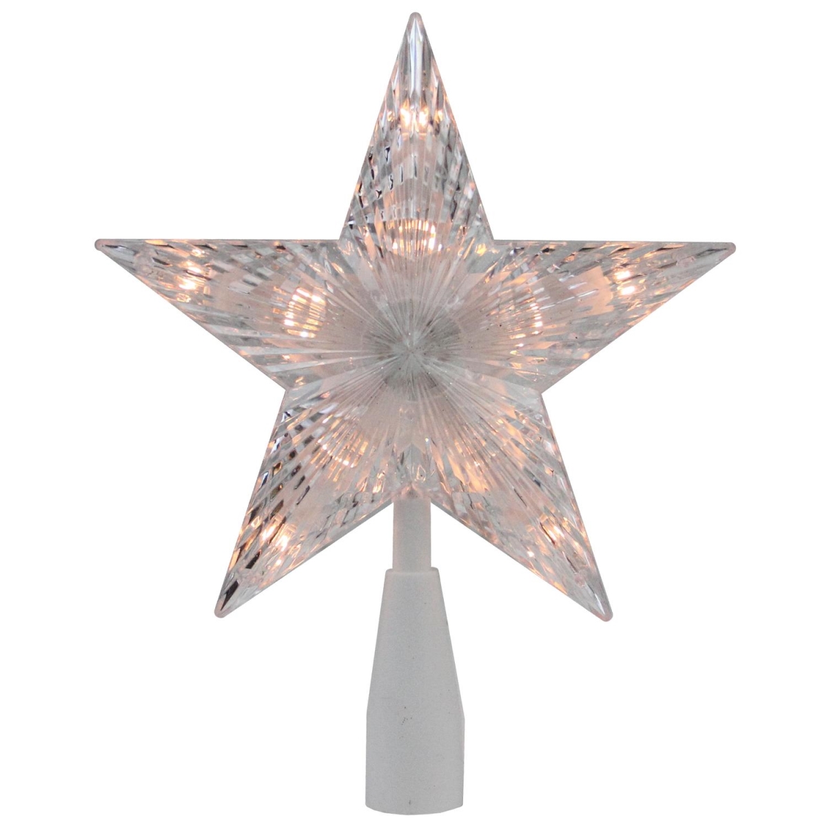 Picture of Northlight 32606353 7 in. Traditional 5-Point Star Christmas Tree Topper - Clear Lights
