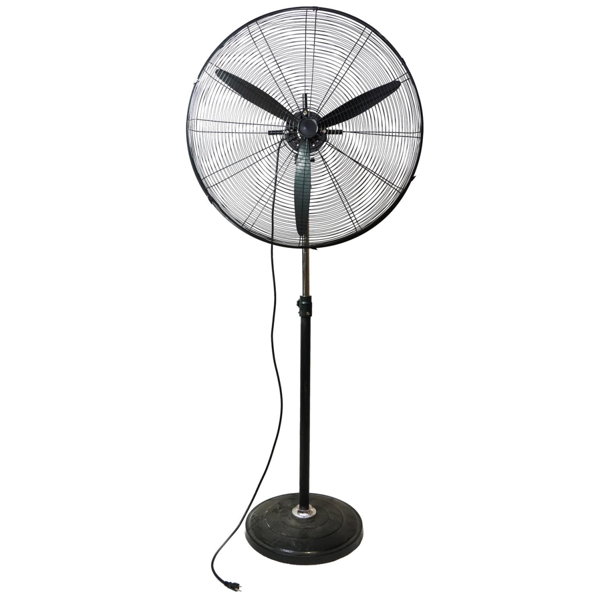 Picture of Northlight 32607210 30 in. Jet Black Adjustable Height 3-Speed Oscillating Industrial Pedestal Fan