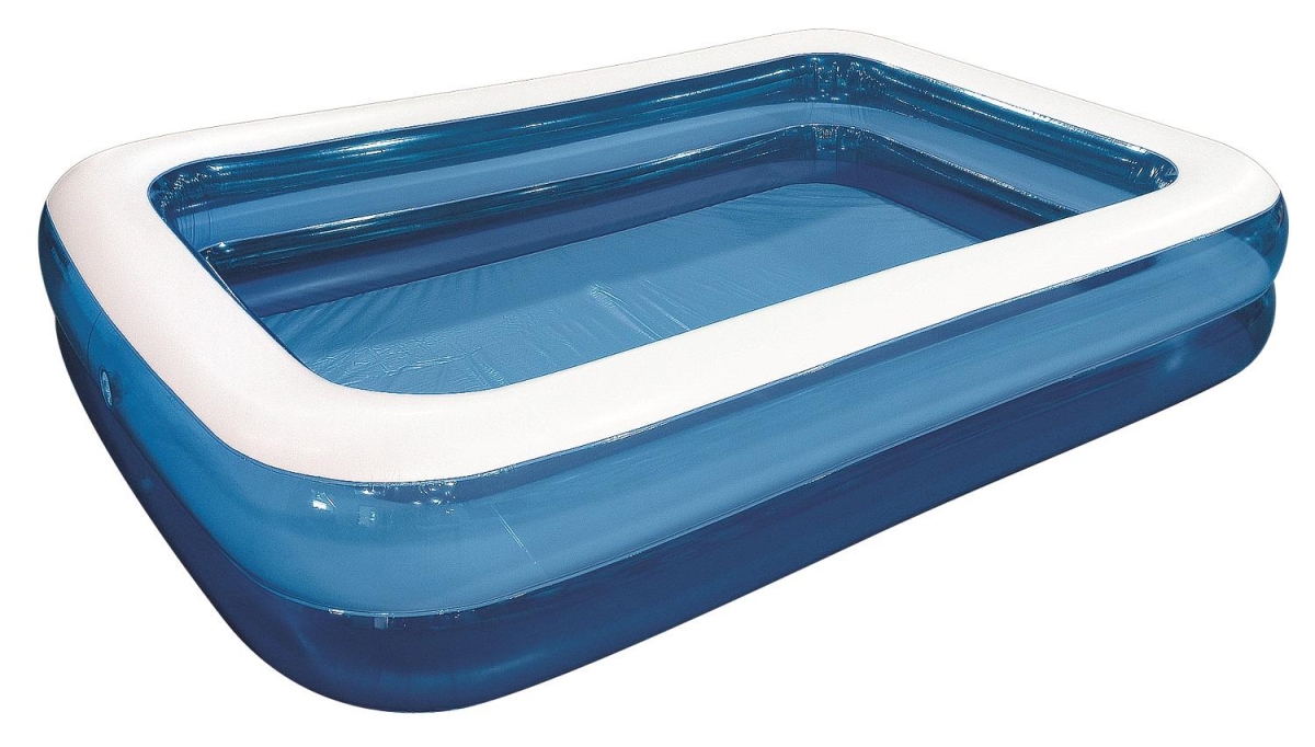 32598714 103 in. Large Royal Blue & White Rectangular Inflatable Swimming Pool
